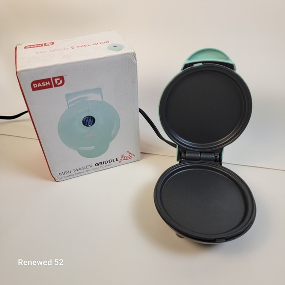 Dash Maker Mini Round Electric Griddle Blue for Individual Pancakes New - Picture 3 of 16